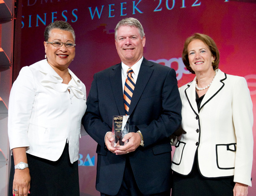 (Washington D.C.) John Lowery, Applied Imaging's President, is flanked by U.S. Small Business Administration's Marie Johns (l) and Karen Mills (r) on May 21st in Washington D.C. when Lowery was honored by the SBA as Michigan's Small Business Person of the Year.