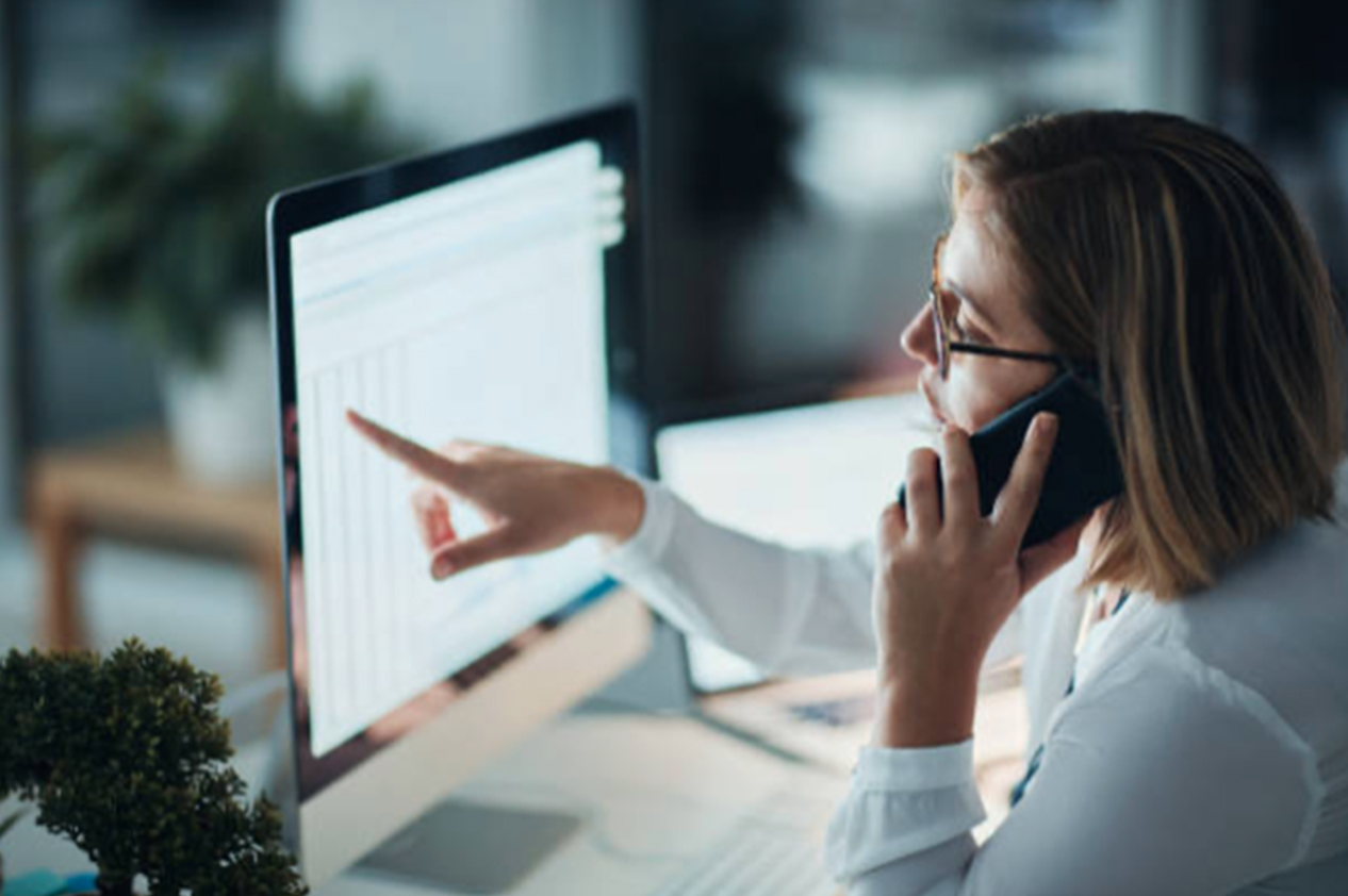 Woman at computer