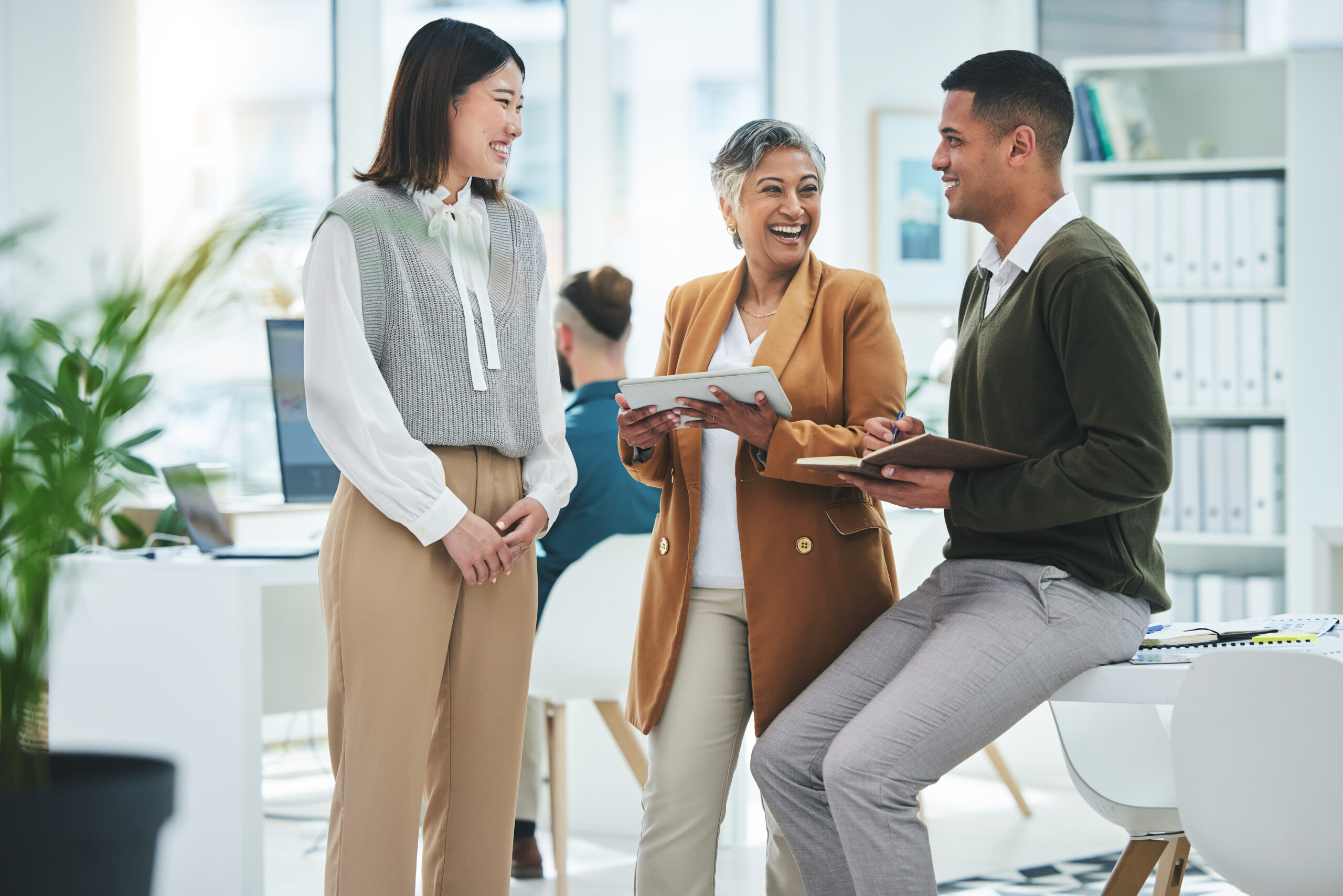 business people using technology for workflow automation and document solutions