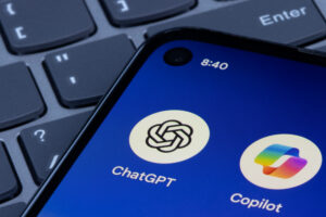 Microsoft Copilot and Chat GPT on a phone