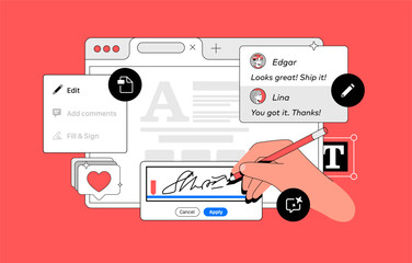 illustration of pdf editor