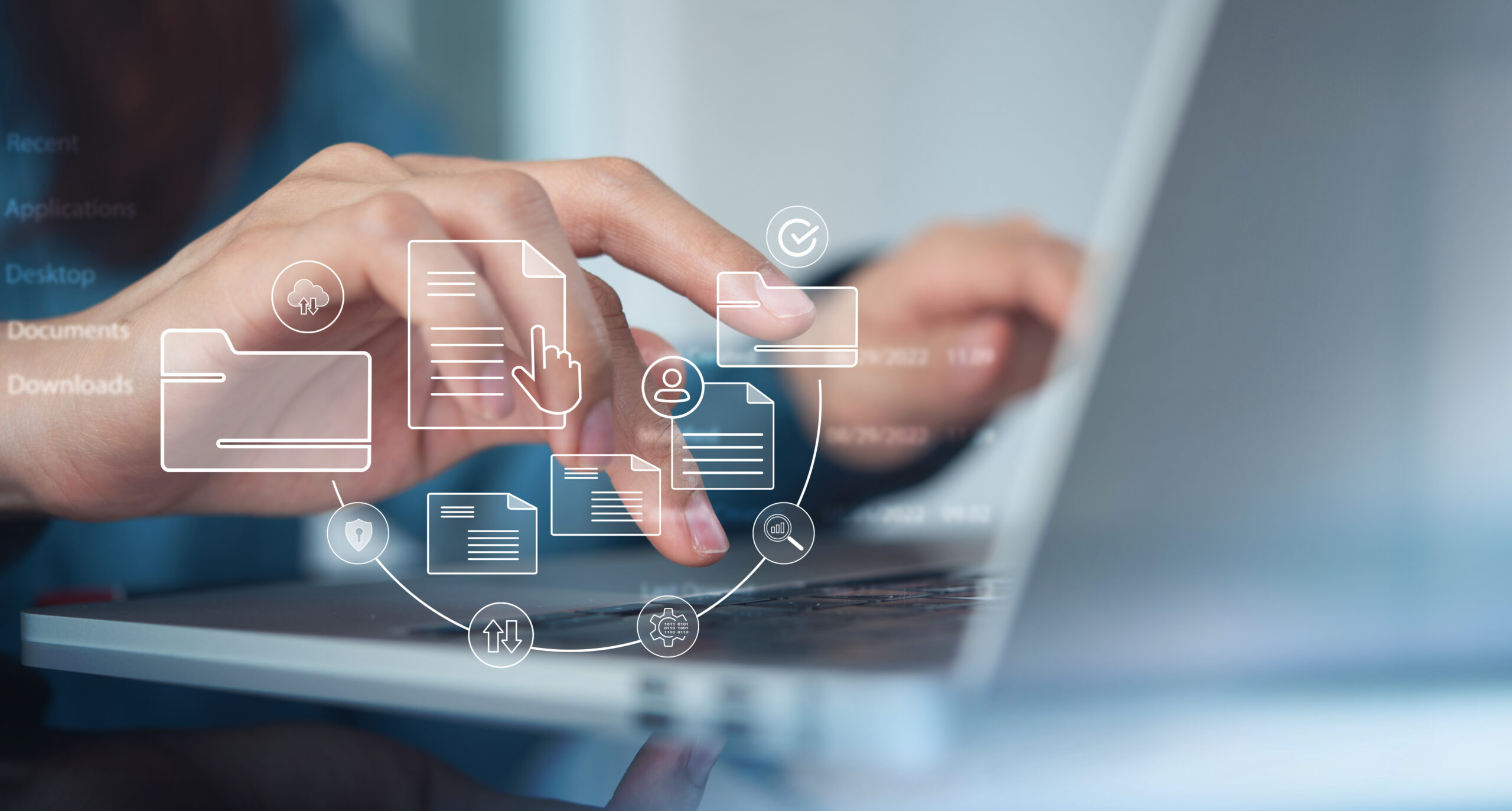 digital documents on computer print management document management software.