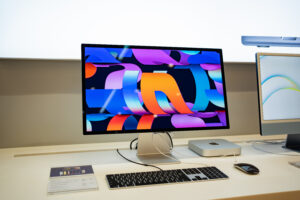 mac computer in office