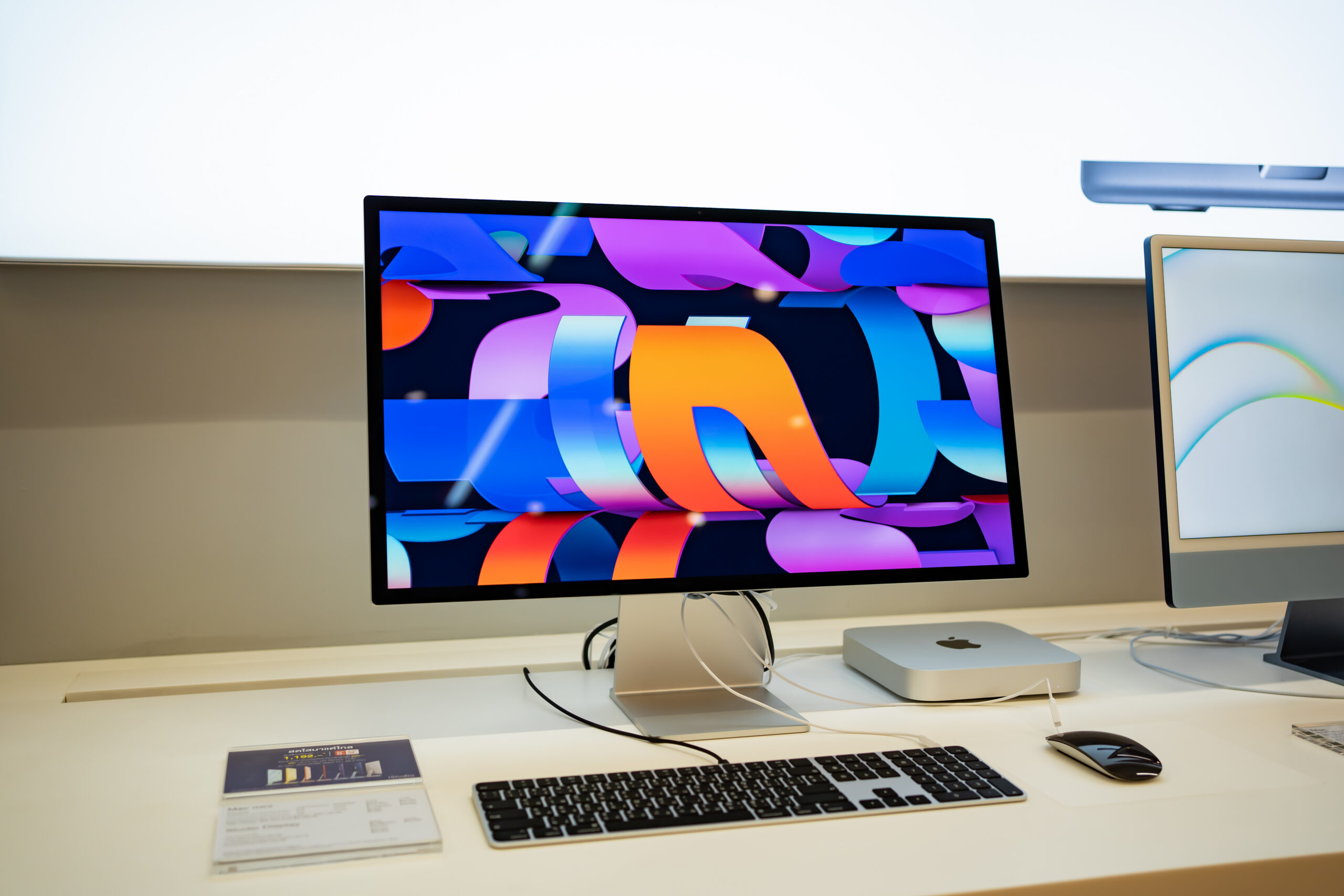 mac computer in office